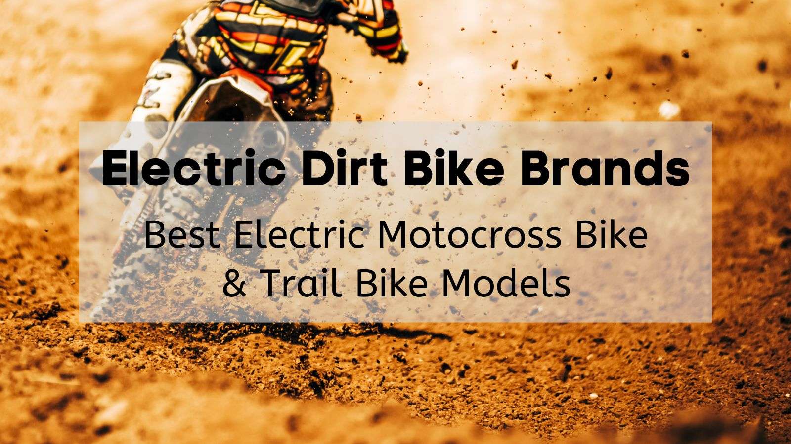 Longest range discount electric dirt bike